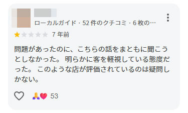 悪意や逆恨みによる口コミ